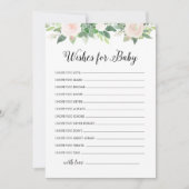 DEVON Greeneryが赤ちゃんシャワーのアドバイスカードを願う 招待状 (正面)