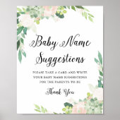 DEVON Greeneryベビー名アイディアゲームサイン ポスター (正面)