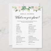 DEVON Greenery携帯電話のブライダルシャワー 招待状 (正面)