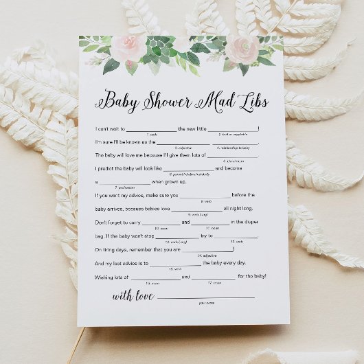 DEVON Greenery Baby Shower Libsゲームカード 招待状