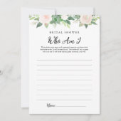 DEVON Greenery Who Am Iブライダルシャワーゲームカード 招待状 (正面)