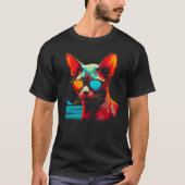 Devon Rex Cat Beach Party Tシャツ (正面)