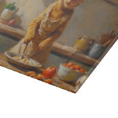 Devon Rex Cat Cooking in Kitchen カッティングボード (角)