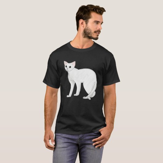 Devon Rex Cute Cat Kitten Meow  Men Women Kids Tシャツ (正面フル)