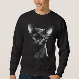 Devon Rex Dark Art Men's Black Sweater スウェットシャツ