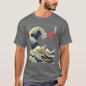 Devon Rex Kanagawa Japanese Surfing Wave Tシャツ (正面)