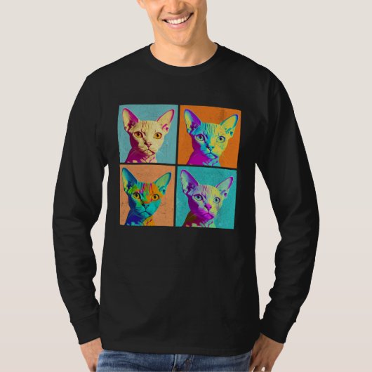 Devon Rex Pop Illustration Colorful Animal Women Tシャツ (正面)