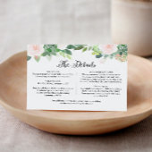 DEVON Succulentの結婚詳細エンクロージャカード エンクロージャーカード