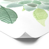 DEVON Succulent Greeneryの結婚Welcome 18x24 ポスター (角)