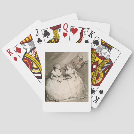 Devonshireの公爵夫人および彼女の姉妹、Coun トランプ (裏面)