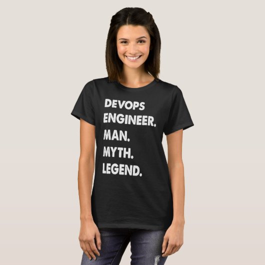 Devopsエンジニアの神話の伝説 Tシャツ (正面フル)