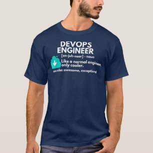 DevOpsエンジニア定義おもしろいエンジニアリング Tシャツ