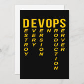 Devops定義テクニカルコンピュータITプログラマ サンキューカード (正面/裏面)