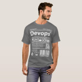 Devops Barcodeプログラミングコンピュータのソースコード Tシャツ (正面フル)
