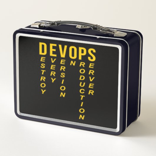 Devops Definition Technical Computer ITプログラマ メタルランチボックス (裏面)