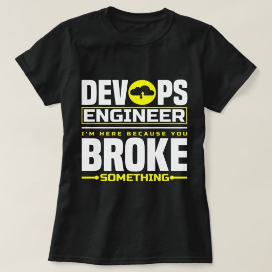 DevOps Engineerクラウドコンピューティングソフトウェアエンジニアリング Tシャツ (デザイン正面)