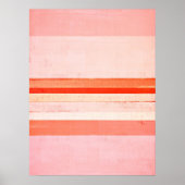 'Devoted' Pink and Orange Abstract Art ポスター (正面)