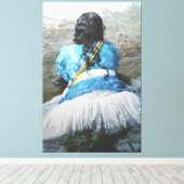 Devotee Kneeling in Sacred Waters for Iemanjá Cele キャンバスプリント (インサイチュ (ウッドフロア))