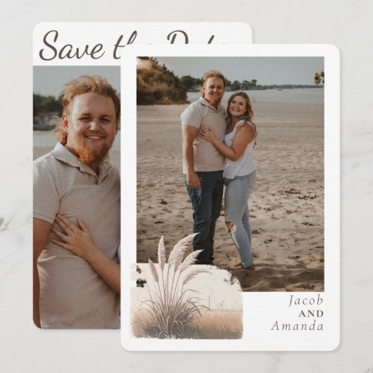 DEVOTION Save the Date - Rounded Corners 招待状 (正面/裏面)