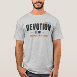 DEVOTION STATE – 愛犬家のための幾何学的なタイポグラフィデザイン Tシャツ