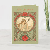 Devotion Vintage Art Nouveau Romance カード (正面)