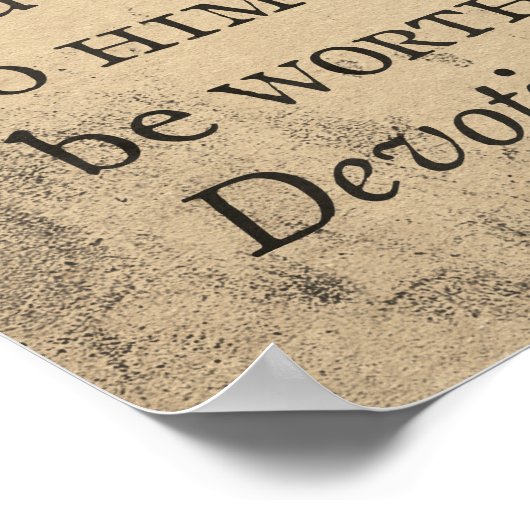 "Devotion" Vintage Style Doberman Poster ポスター (角)