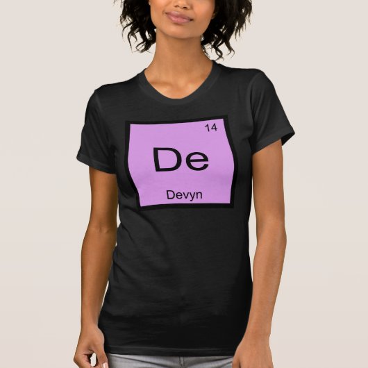 Devyn 元素 化学元素 周期表 tシャツ (正面)
