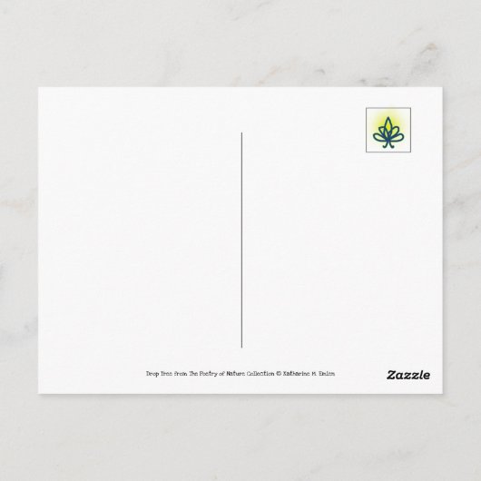 Dew Drops Cascade into Sky, Mesmerizing Botanical ポストカード (裏面)