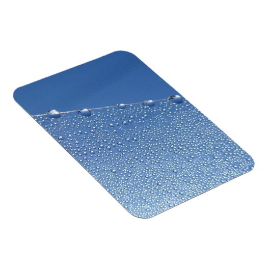 Dew Drops on Spider Web Against Blue Sky マグネット (右側)