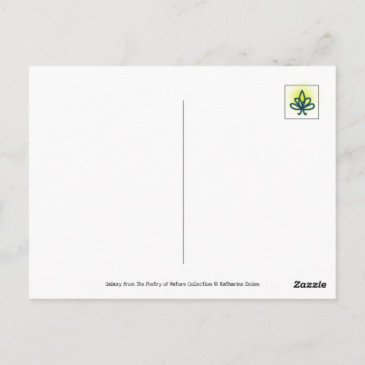 Dew Drops on Spider Web Galaxy Nature ポストカード (裏面)