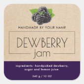 Dewberry Jam製品ラベルシール包装 スクエアシール (正面)