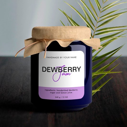 Dewberry Jam製品ラベルシール包装 スクエアシール