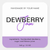 Dewberry Jam製品ラベルシール包装 スクエアシール (正面)