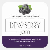Dewberry Jam製品ラベルシール包装 スクエアシール (正面)