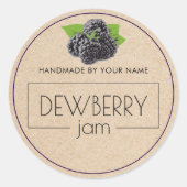 Dewberry Jam Small Product Labelスタンプ ラウンドシール (正面)