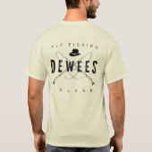 Deweesオーガニック Fly Fishing Tシャツ – フロント/バック (裏面)
