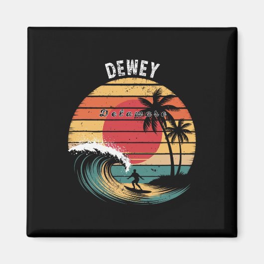 Dewey Beach Delaware Beach Surfing  マグネット (正面)