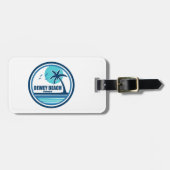 Dewey Beach Delaware Palm Tree Birds ラゲッジタグ (正面横)