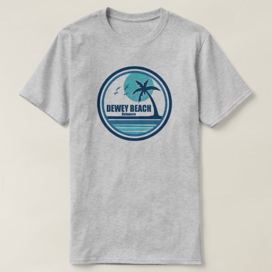 Dewey Beach Delaware Palm Tree Birds Tシャツ (デザイン正面)