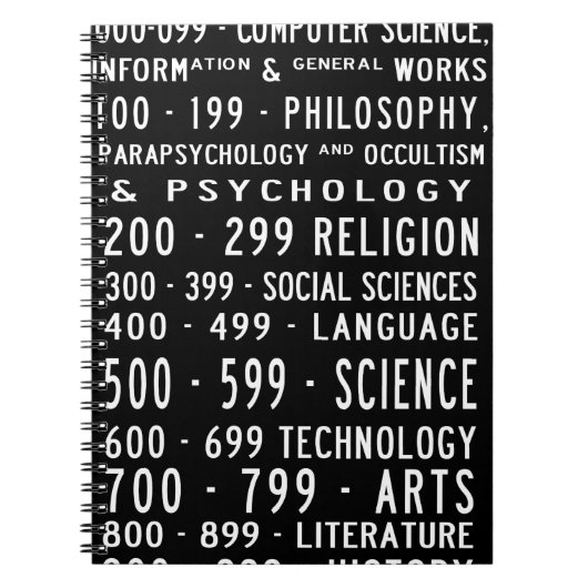 Dewey Decimalノートブック ノートブック (正面)