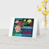 Dewsweet Appleの木枠LabelWatsonville、カリフォルニア カード (黄色い花)