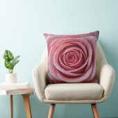 Dewy Pink Rose Pillow | Elegant Floral Decor クッション (椅子)