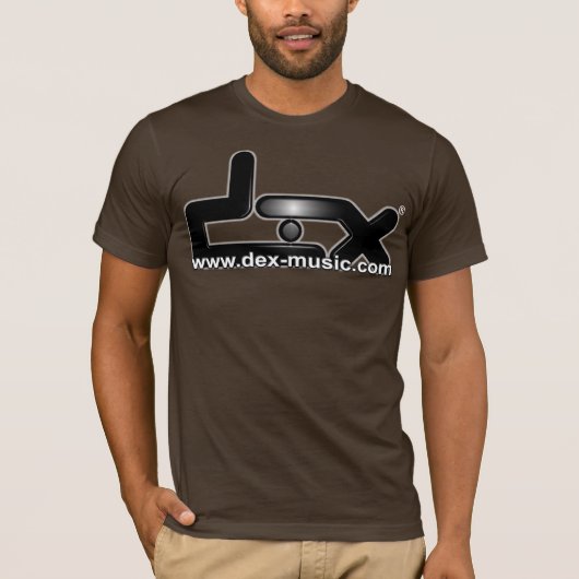 DEX MUSIC OFFICIAL T-SHIRT BROWN Tシャツ (正面)