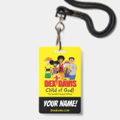 "Dex n'Them"ネームバッジ（両面） バッジ (裏面（ネックストラップ付）)