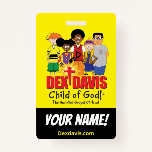 "Dex n'Them"ネームバッジ（両面） バッジ (正面)