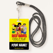 "Dex n'Them"ネームバッジ（両面） バッジ (裏面ランヤード)