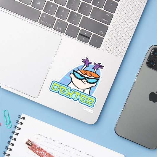 Dexterキャラクター名グラフィック シール (ノートパソコンとiPhone)
