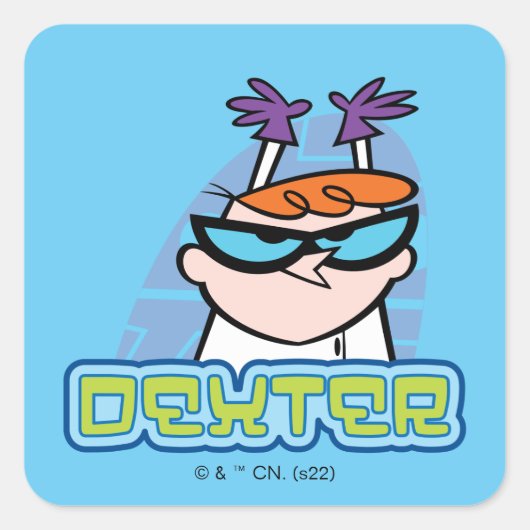 Dexter Character Name Graphic スクエアシール (正面)