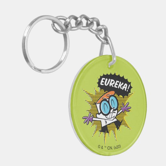 Dexter "Eureka!" Halftone Callout Graphic キーホルダー (正面左)