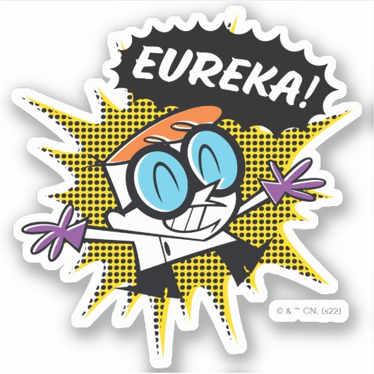 Dexter "Eureka!" Halftone Callout Graphic シール (正面)